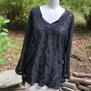 black handmade tunic